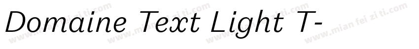 Domaine Text Light T字体转换